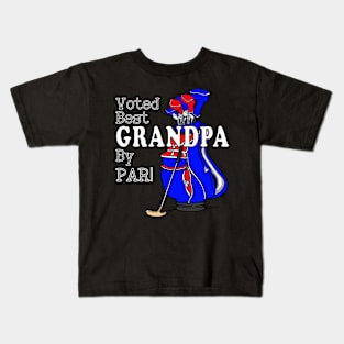 VOTED BEST GRANDPA BY PAR! Golfing Grandpa Kids T-Shirt